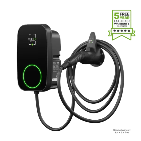 QUBEV Smart 7.4 kW Type 2 connector - Durable, Versatile, 5-Year Warranty