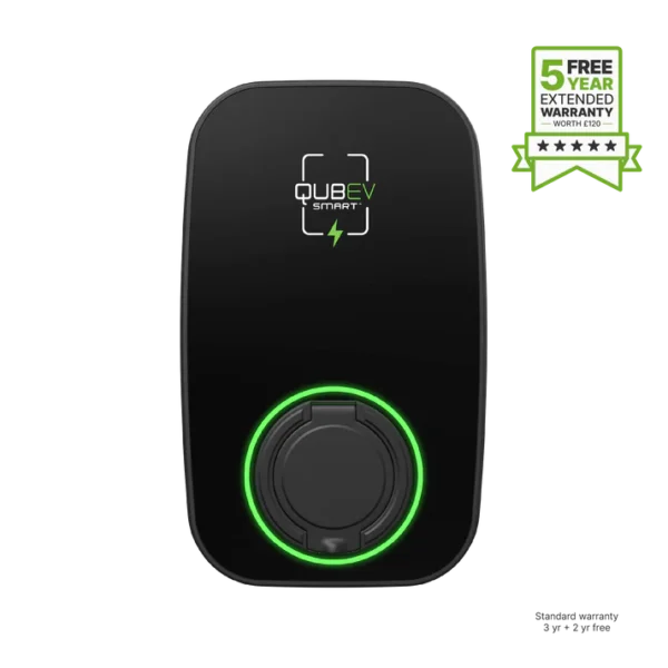 QUBEV Smart 22kW 3-Phase - 5-Year Warranty Universal Socket EV Charger